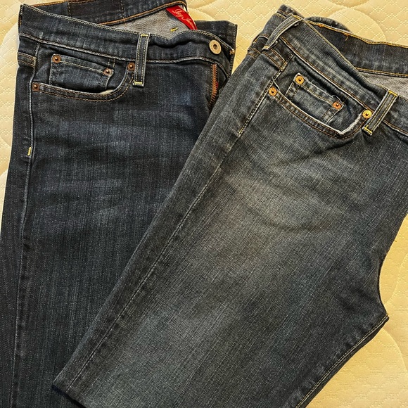 2 Pair Lot Lucky Brand Low Rise Sundown Straight/Flare Jeans - Picture 2 of 7